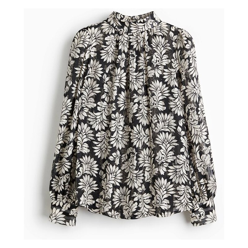 H&M - Halenka se stojáčkem - černá 109738667