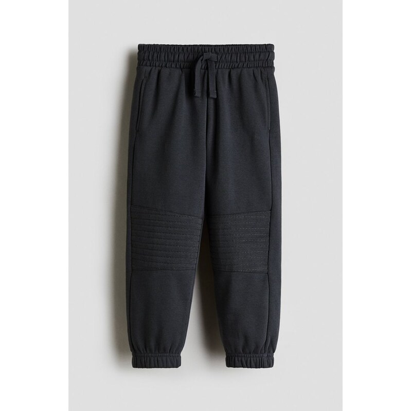 H&M - Kalhoty jogger se zesílenými koleny - Tmavě Šedá
