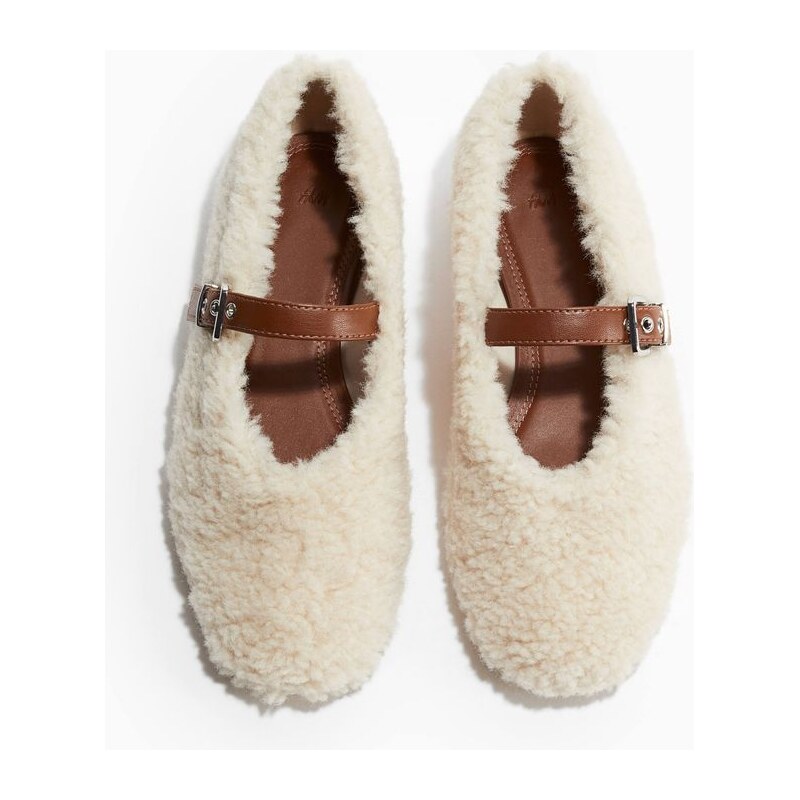 H&M - Balerínky Mary Jane - bílá 108510188