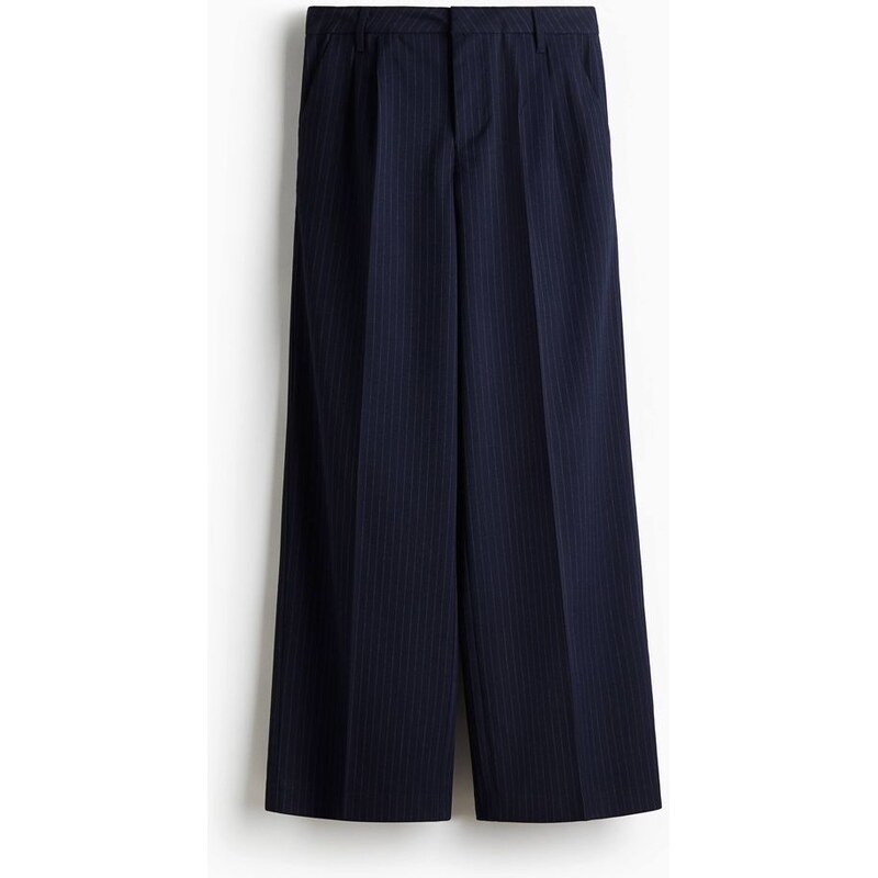H&M - Široké elegantní kalhoty - modrá 109323700
