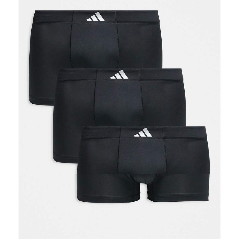 Adidas 3 pack active micro tech trunks in black with tonal logo 111046180