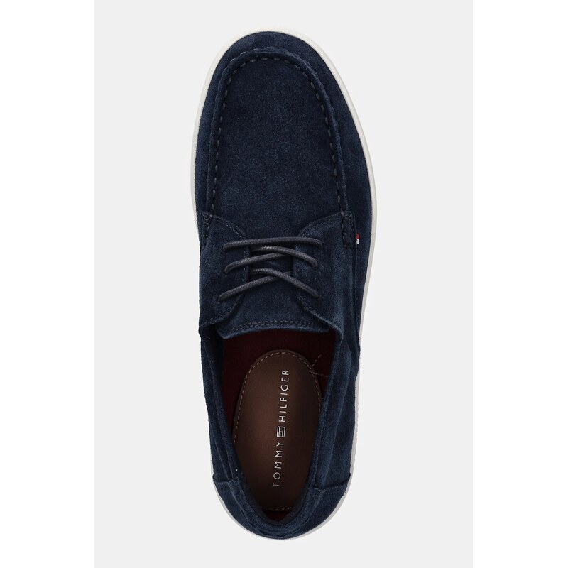 Kožené mokasíny Tommy Hilfiger SUEDE STITCH TOE HYBRID