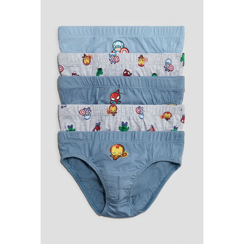 H&M - Chlapecké slipys potiskem 5 kusů - Modrá/Avengers