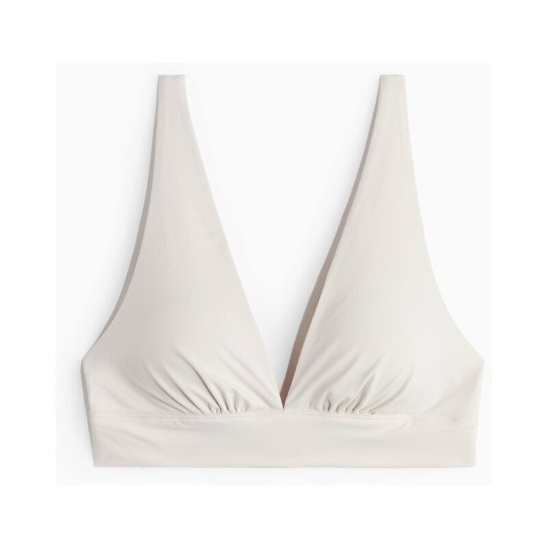 H&M - Vyztužená měkká podprsenka z mikrovlákna - béžová 108429330