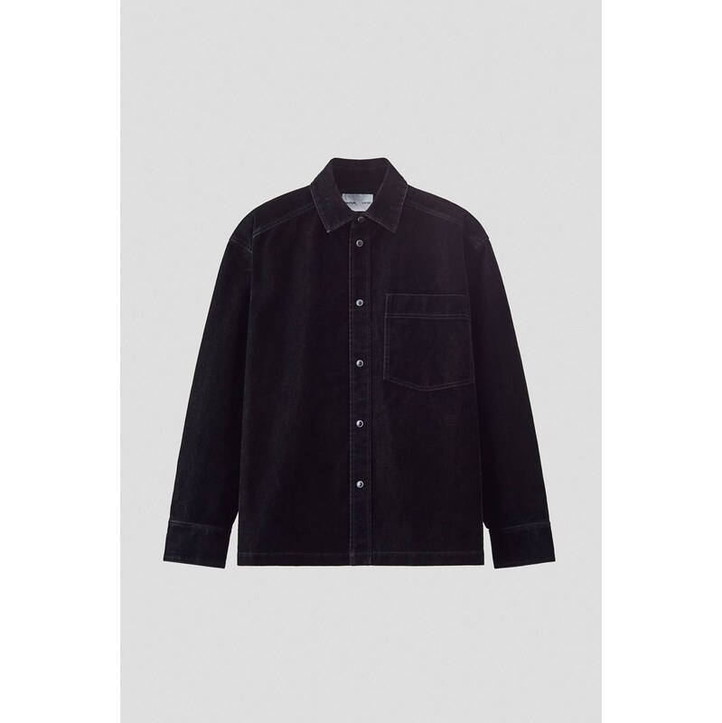 H&M - Svrchní košile z česaného kepru - Černá