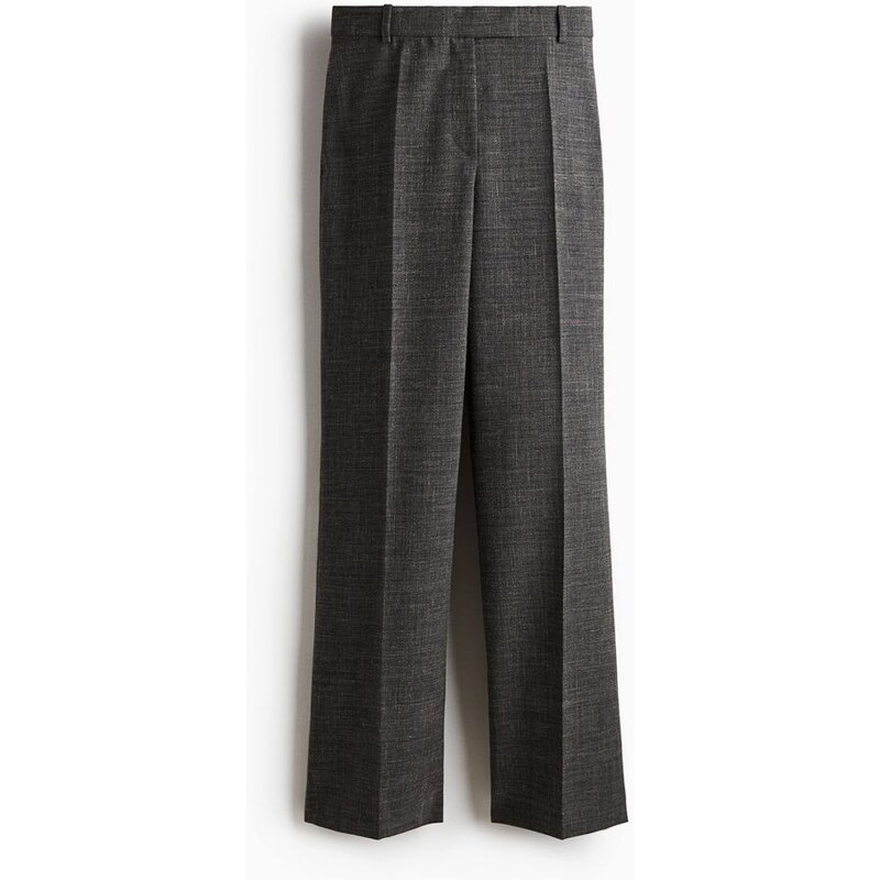 H&M - Kalhoty bootcut z vlněné směsi - šedá 108637866