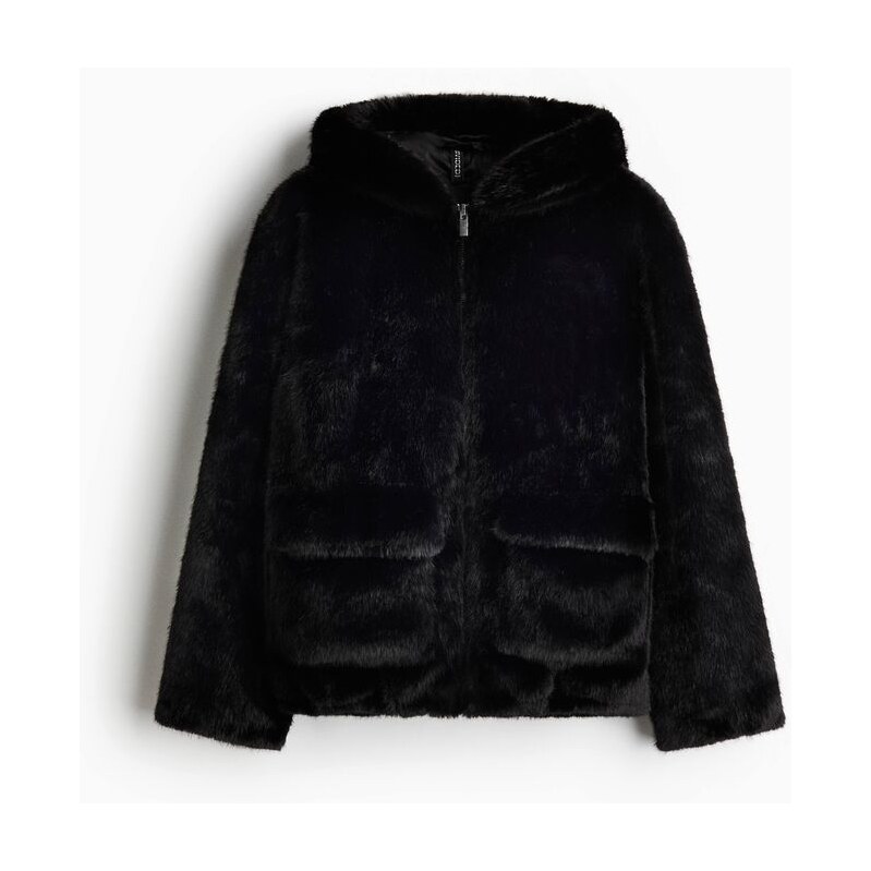 H&M - Huňatá bunda - černá 108915418