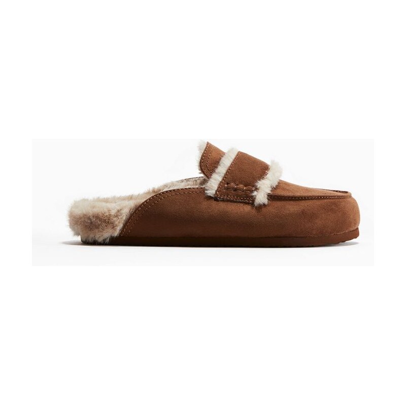 H&M - Bačkorys hřejivou podšívkou - béžová 108915504
