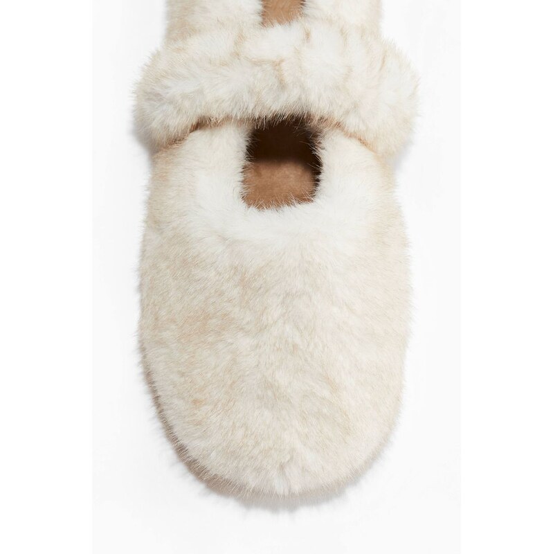 H&M - Huňaté bačkory - béžová 109175943