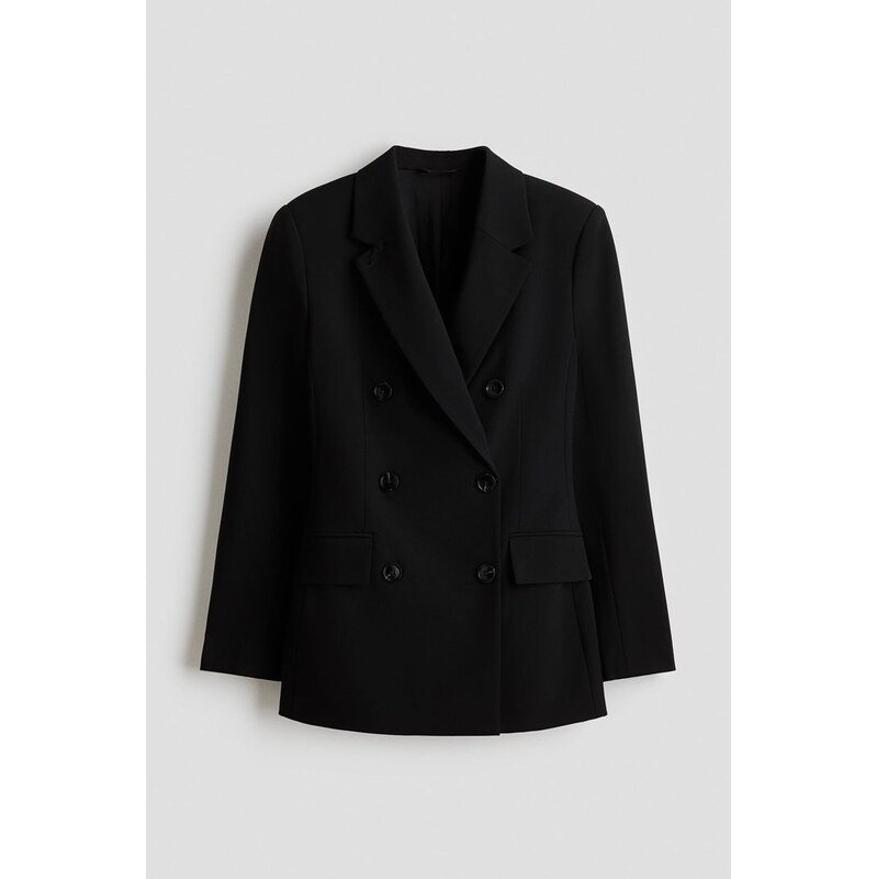 H&M - Dvouřadové sako Wrinkle-resistant - černá 109278303