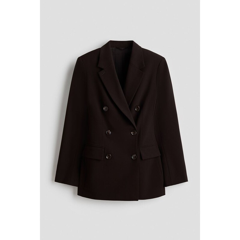 H&M - Dvouřadové sako Wrinkle-resistant - hnědá 109278318