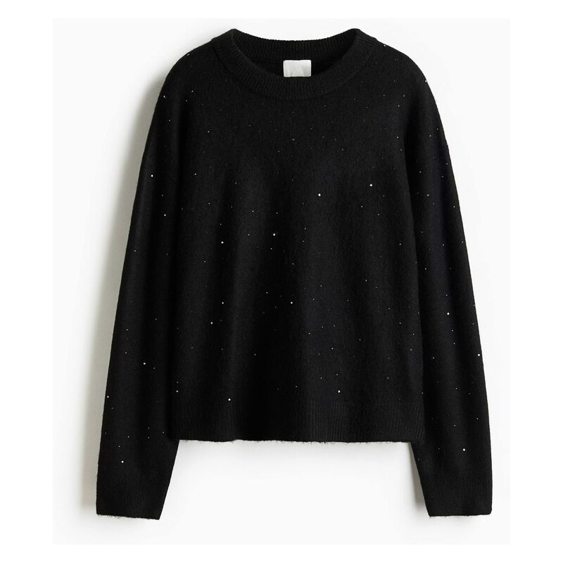 H&M - Zdobený svetr - Černá