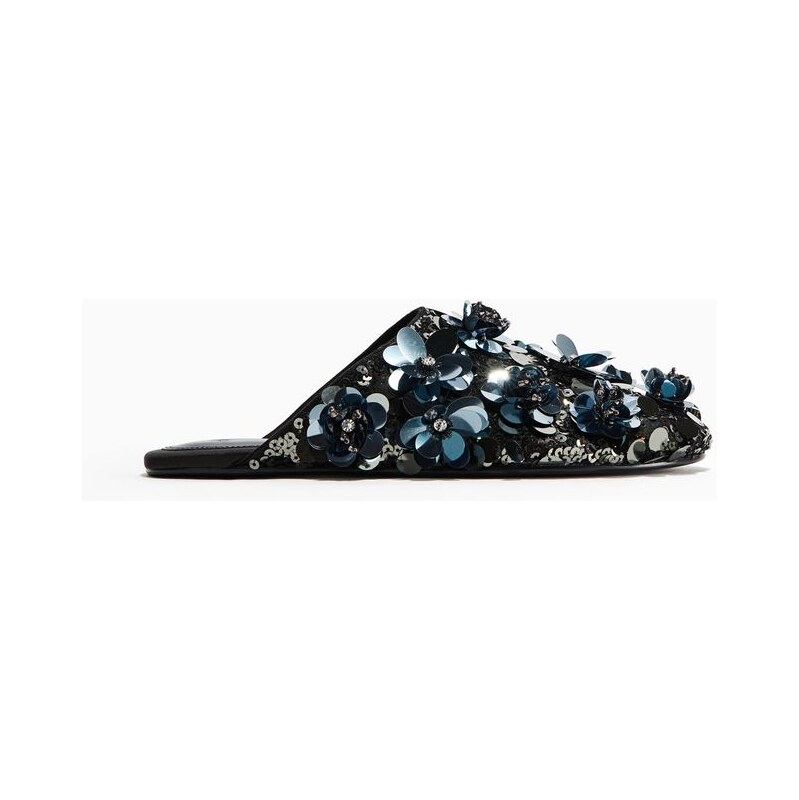 H&M - Bačkorys flitry - stříbrná 109586212