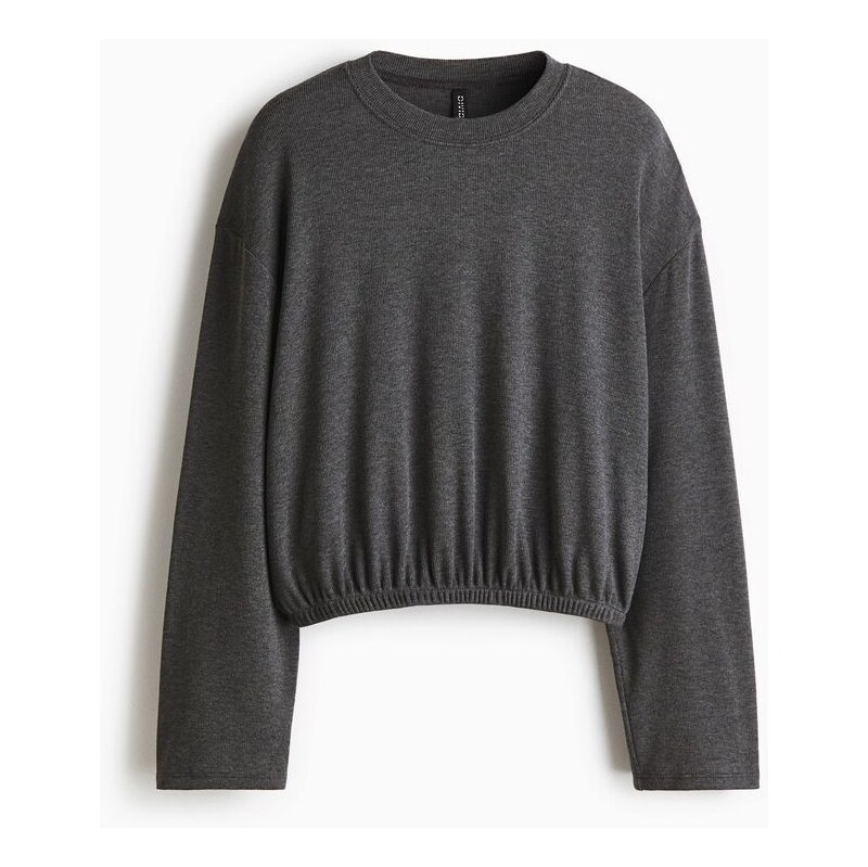 H&M - Oversized top - Tmavě Šedý Melír