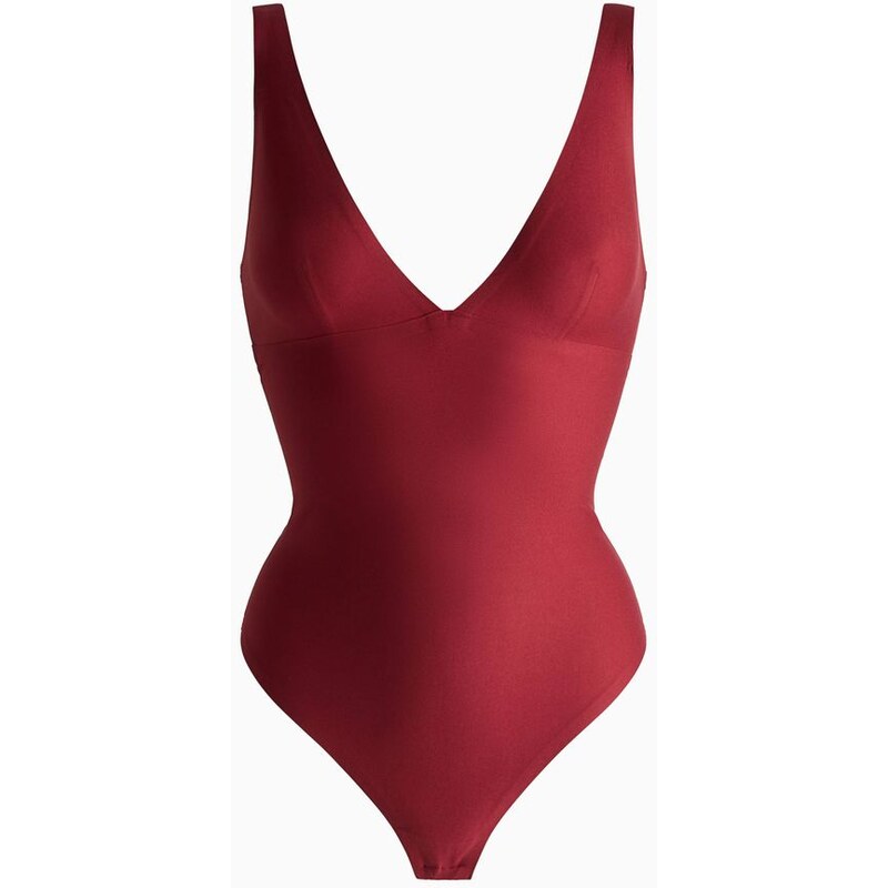 H&M - Body thong z mikrovlákna Light Shape - červená 109607806