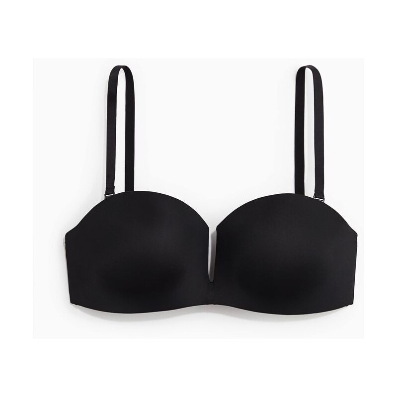 H&M - Balkonetka push-up z mikrovlákna bez kostic - černá 109668401