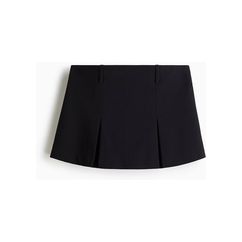 H&M - Plisovaná šortková minisukně - Černá
