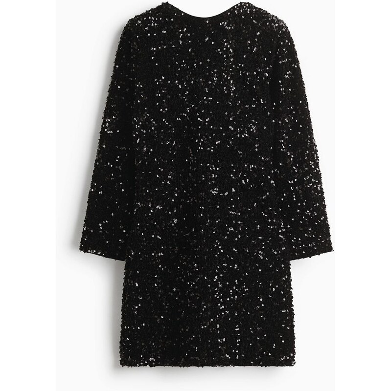 H&M - Flitrové minišaty - Černá