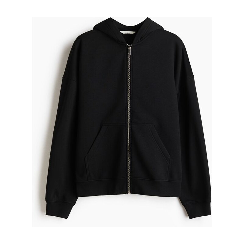 H&M - Bunda na zips kapucí - černá 110992215