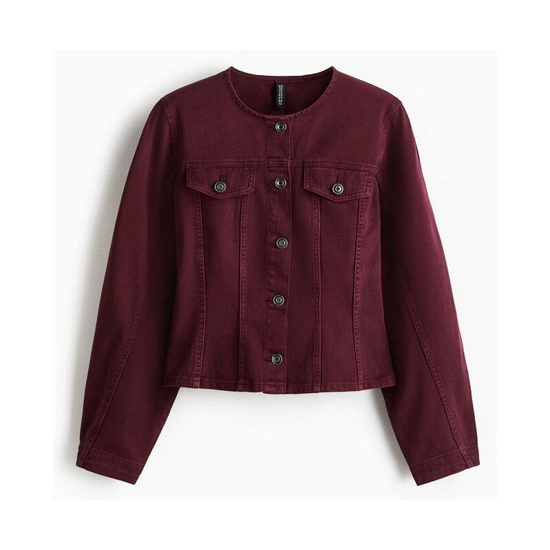 H&M - Keprová košiles projmutým pasem - červená 108164002