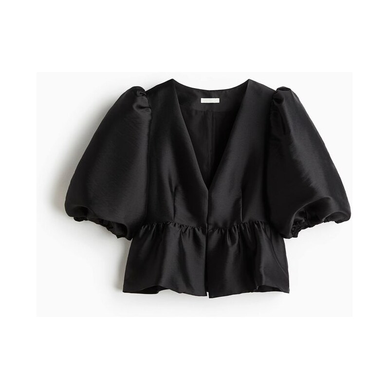 H&M - Halenka peplum - černá 108164010