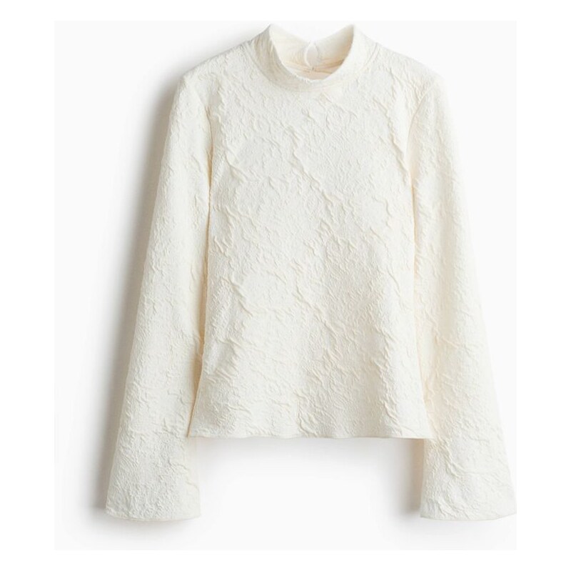 H&M - Žerzejový tops průstřihem - bílá 109738759