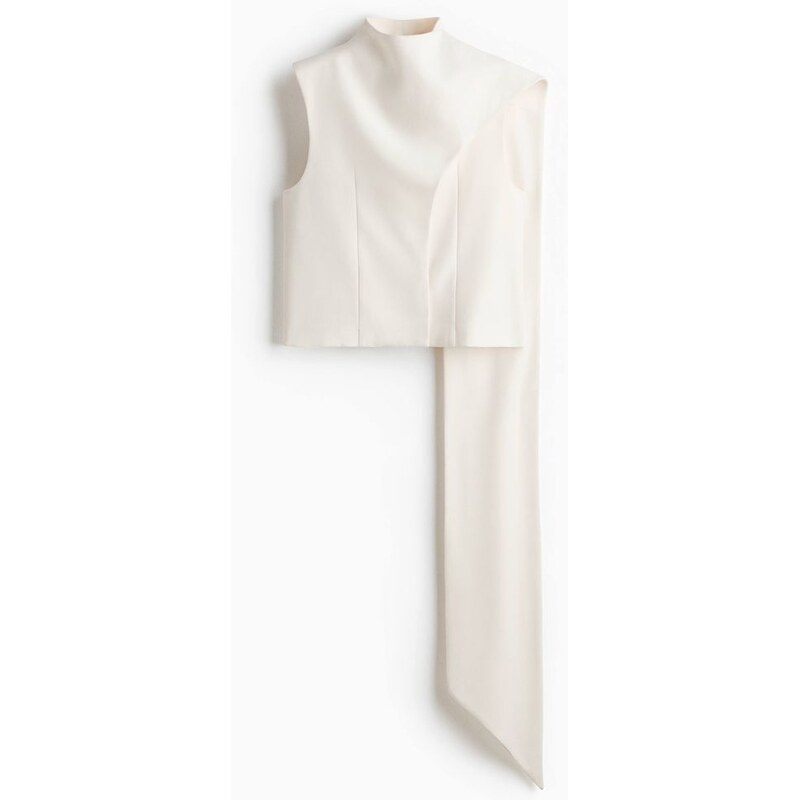 H&M - Tops šálovým detailem - bílá 110133984