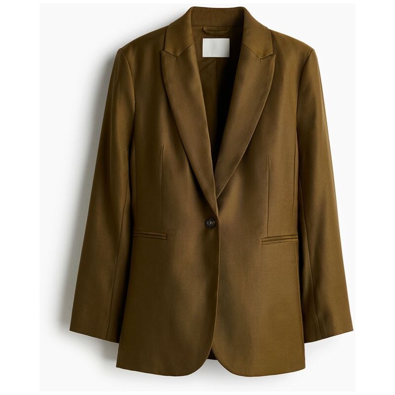 H&M - Jednořadové sako - zelená 110312510