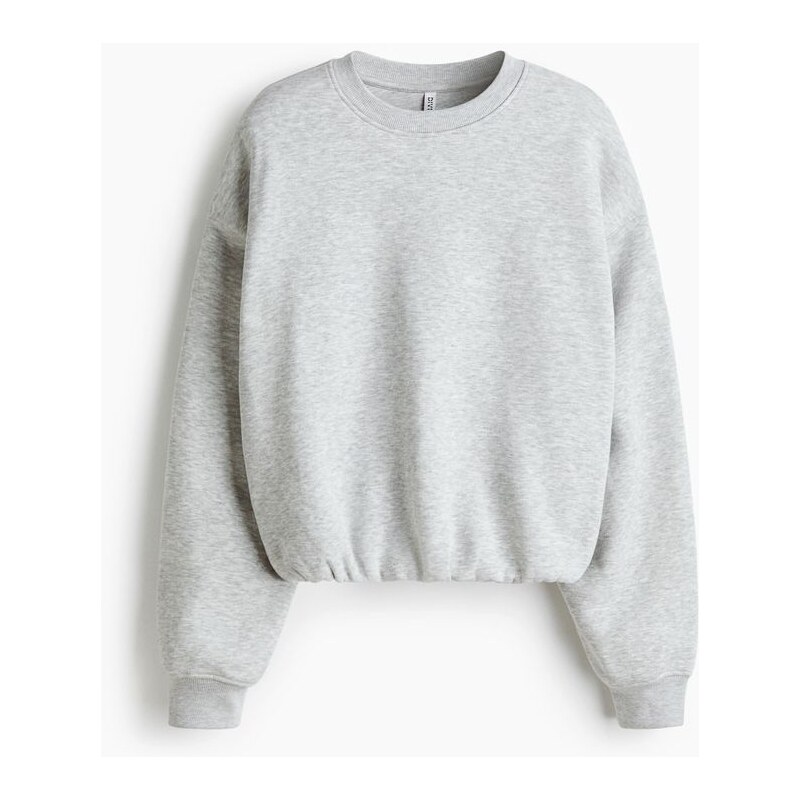 H&M - Oversized mikina - Světle Šedý Melír