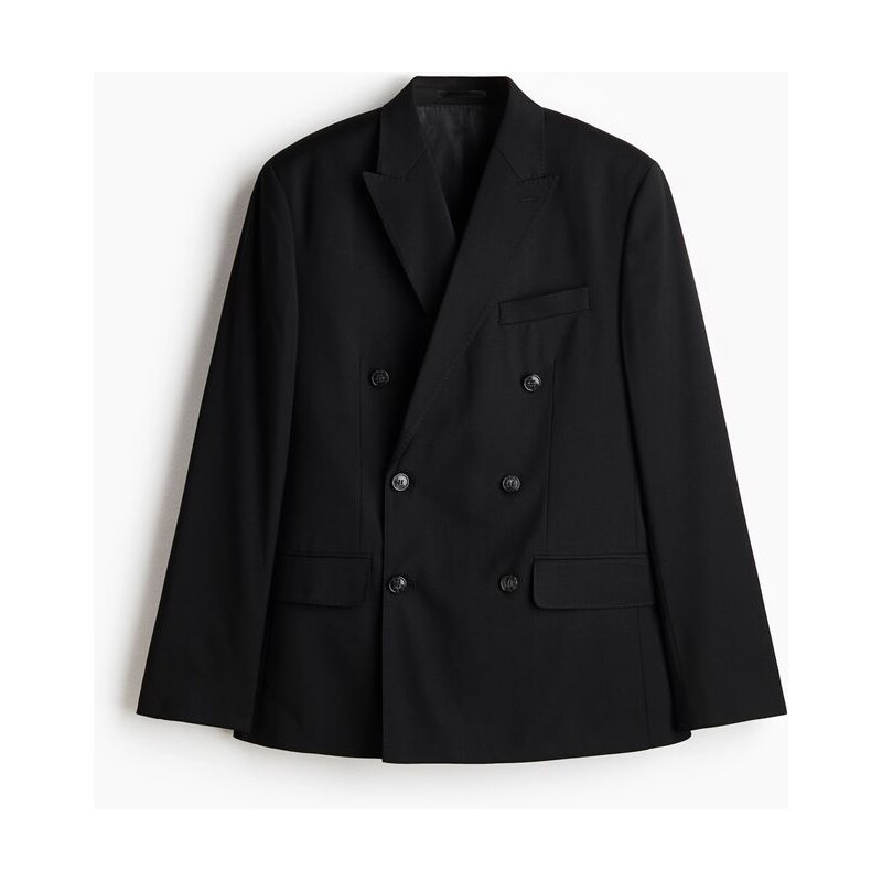 H&M - Dvouřadové sako Regular Fit - Černá