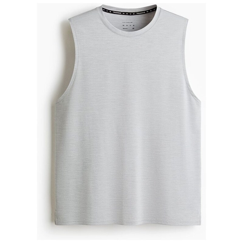 H&M - Sportovní tílko Regular Fit DryMove - Světle Šedá