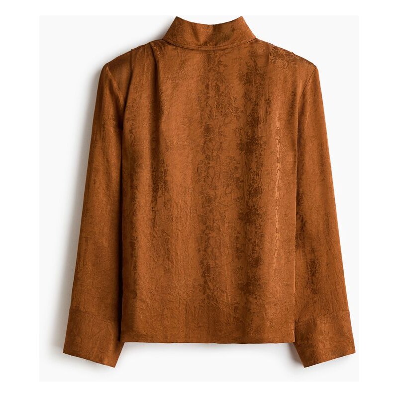 H&M - Halenkas ramenními vycpávkami - Rezavě Hnědá