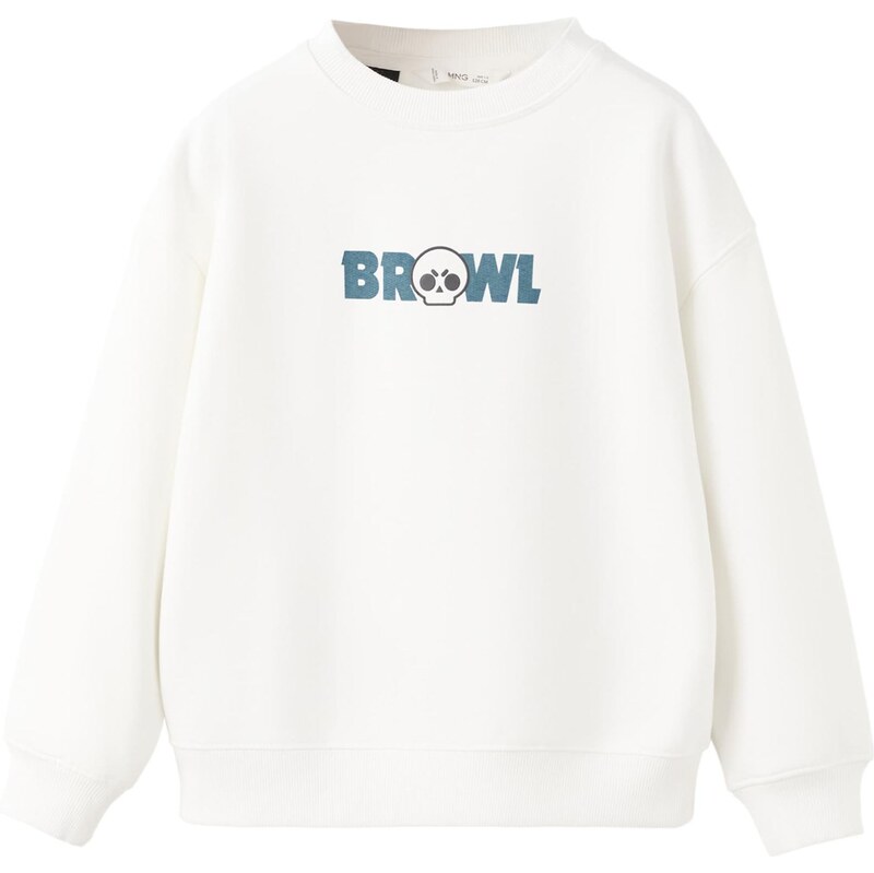 MANGO KIDS Mikina BRAWCREW safírová / černá / bílá