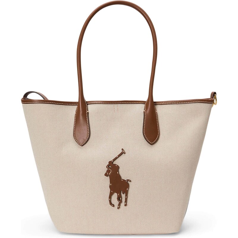 Polo Ralph Lauren Nákupní taška HERITAGE béžová / hnědá 111052993