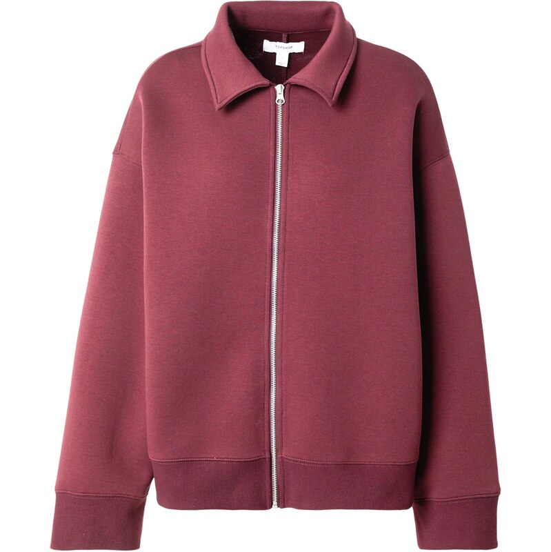 TOPSHOP Mikina LINA burgundská červeň