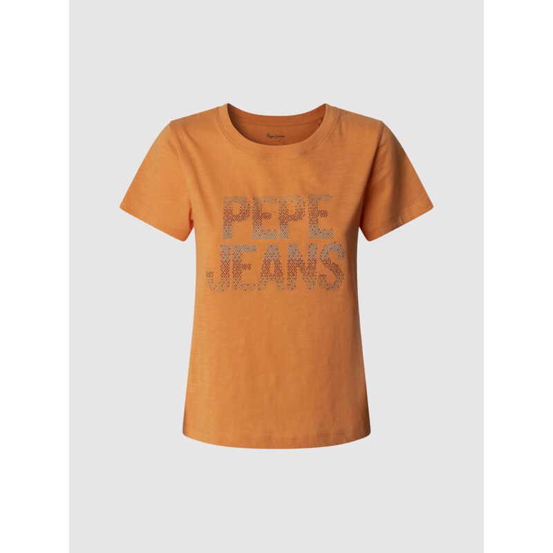 Pepe Jeans dámské oranžové tričko