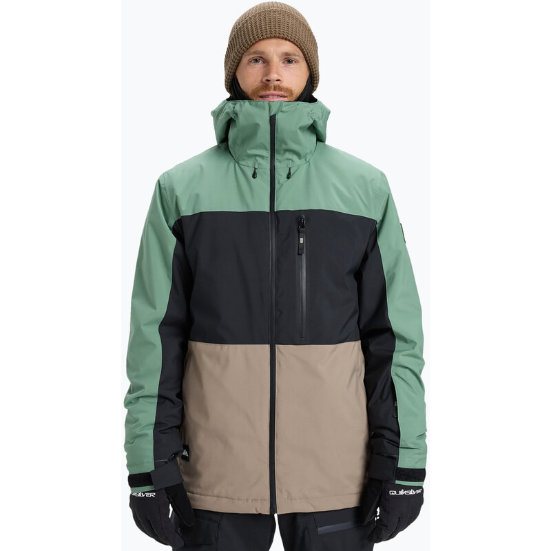 Pánská snowboardová bunda Quiksilver Sycamore Block 20K dark ivy