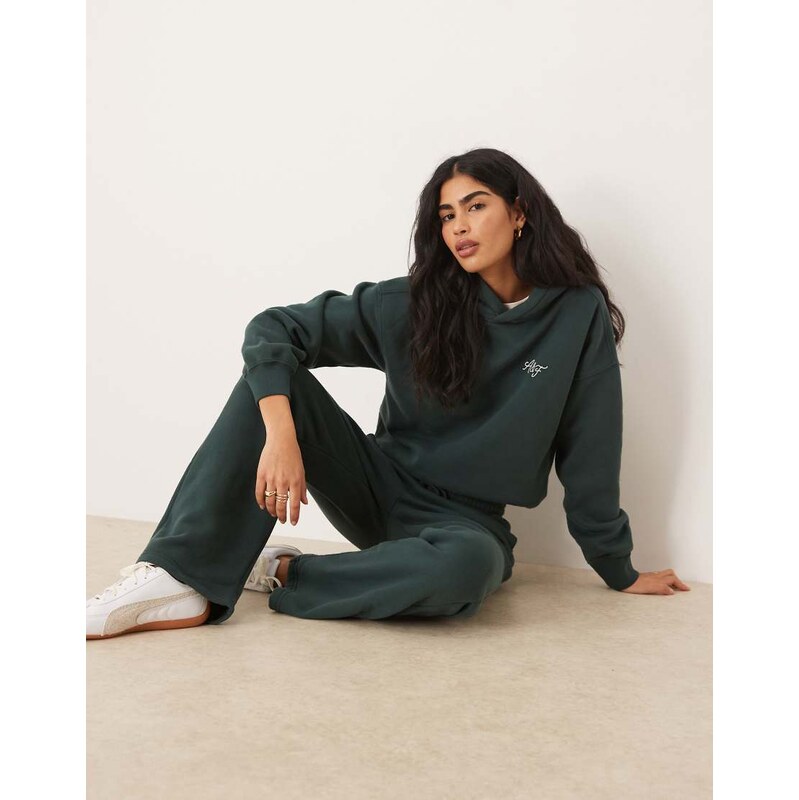 Abercrombie & Fitch chest logo hoodie co-ord in green 111068227