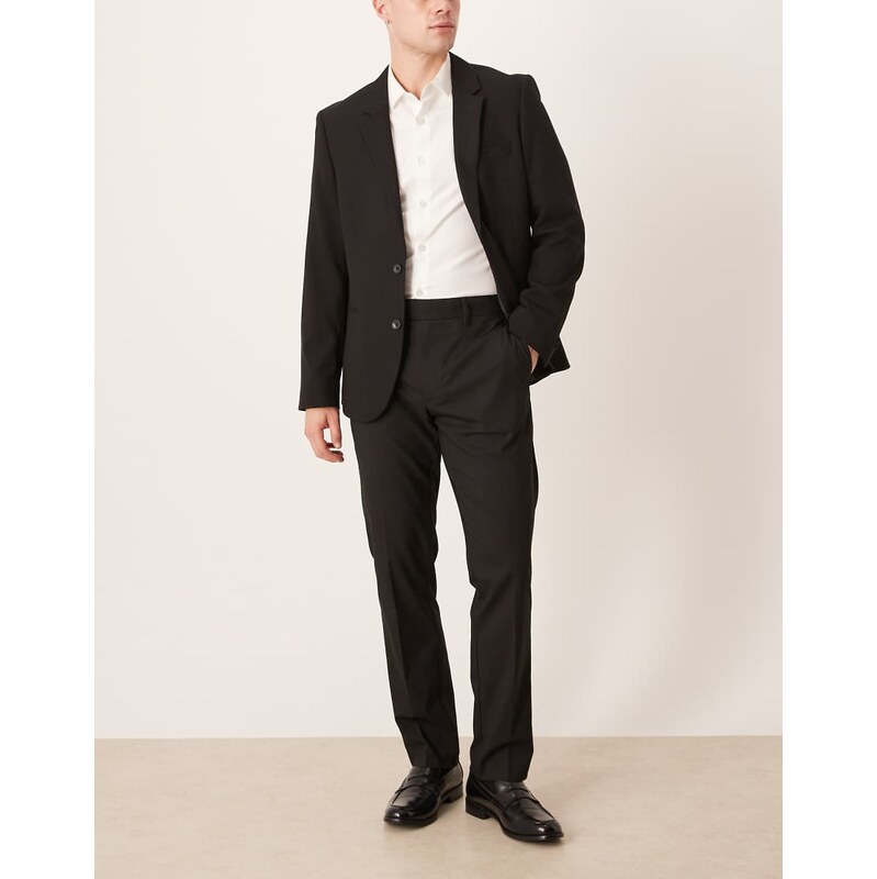 ASOS DESIGN smart slim trousers in black