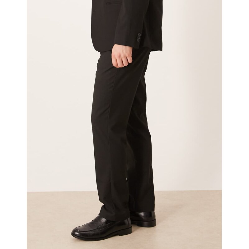 ASOS DESIGN smart slim trousers in black