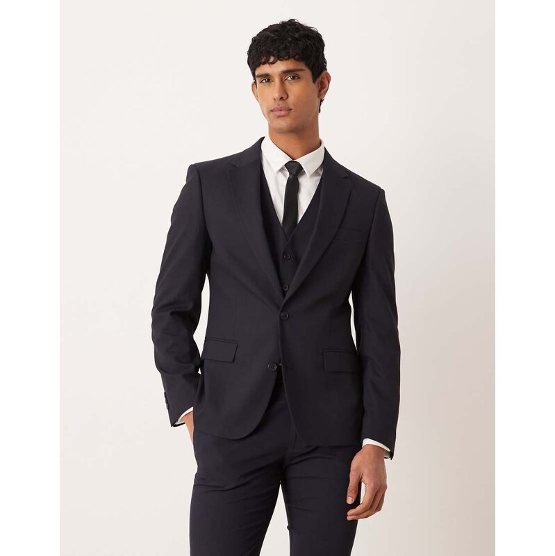 ASOS DESIGN skinny suit jacket in navy
