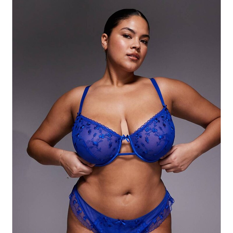 ASOS Curve ASOS DEISGN Curve Valentina floral embroidered underwired 115514450