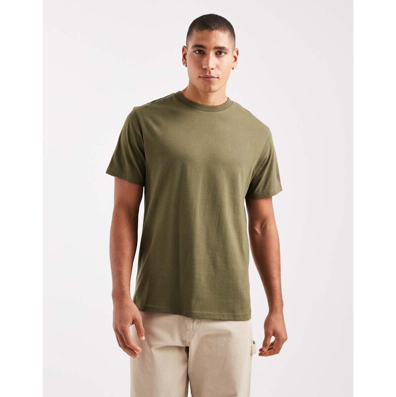 ASOS DESIGN Essentials regular fit t-shirt in khaki-Green
