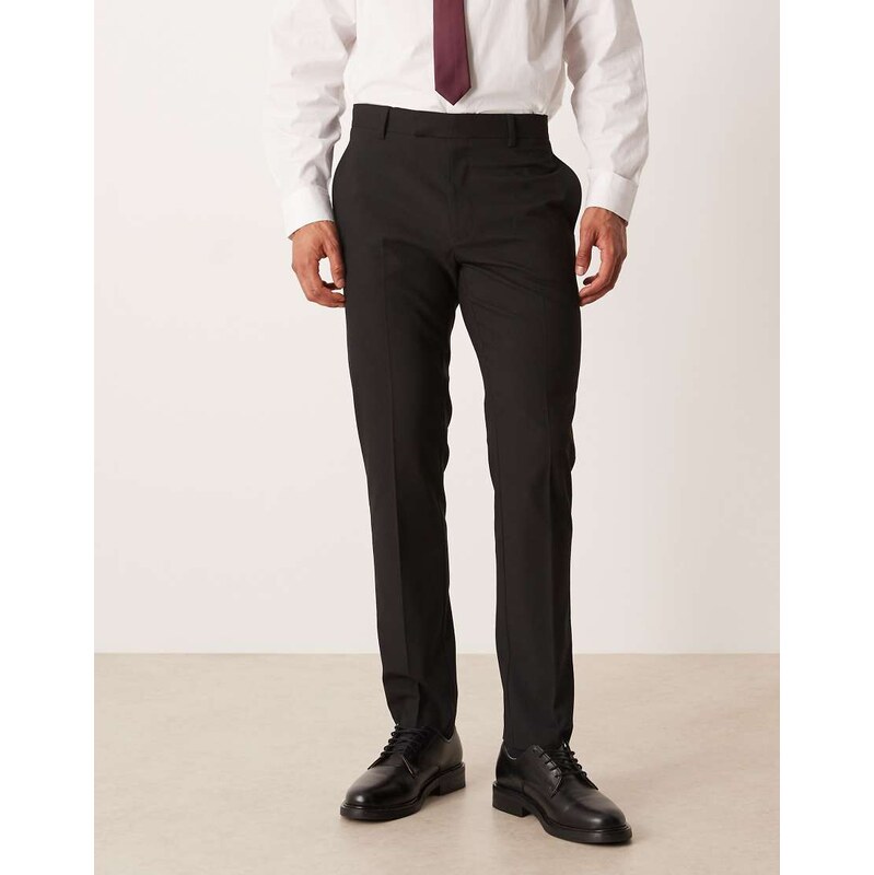 ASOS DESIGN slim suit trousers in black