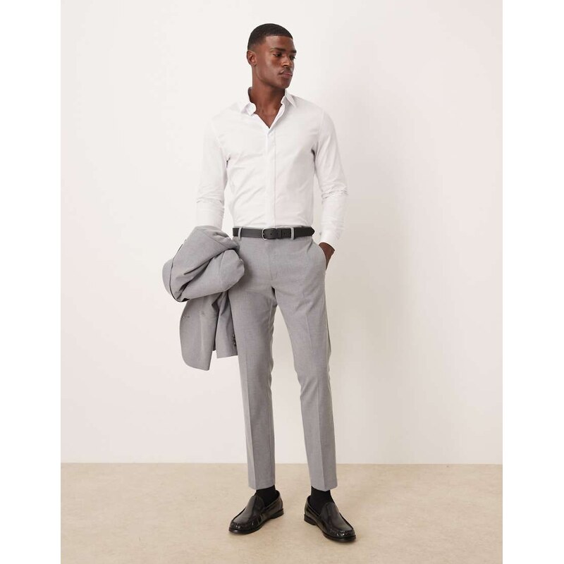 ASOS DESIGN skinny suit trouser in light grey