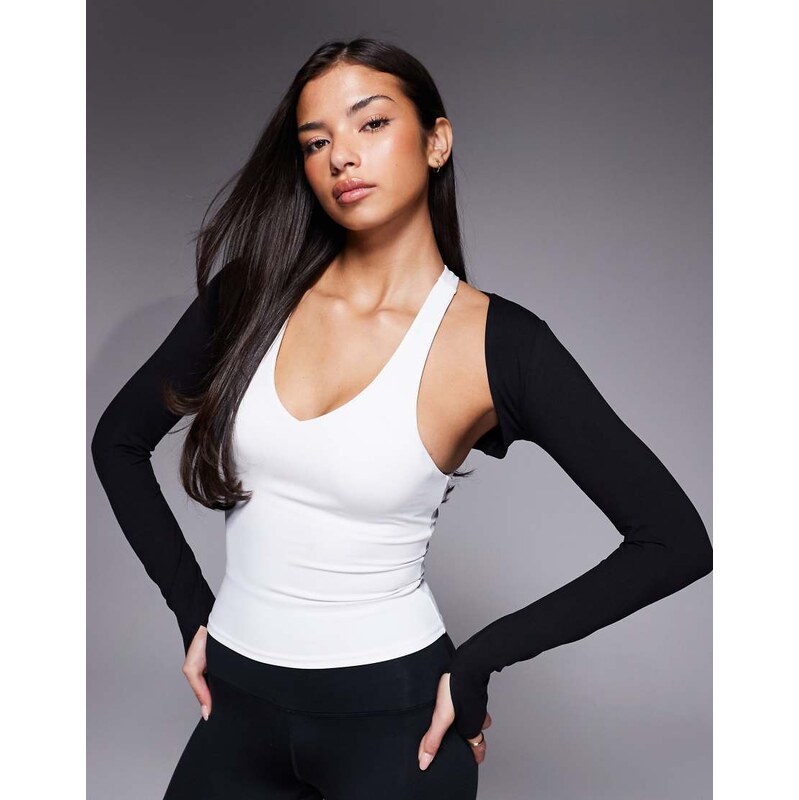 4505 soft touch layering long sleeve shrug in black 111071793