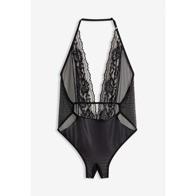 bonprix Body tanga ouvert černá Žena 42314174