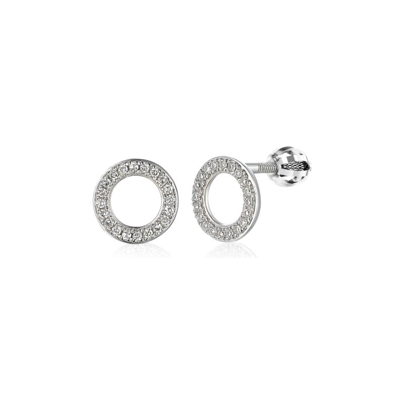 Gems, Peckové náušnice Oriane, bílé zlato s brilianty, 585-38-3-8004 111070176