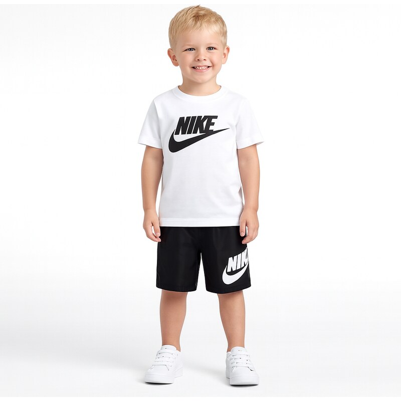 Nike kids woven short set WHITE