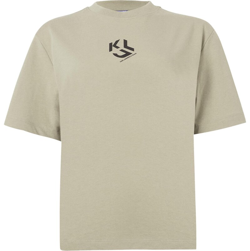KARL LAGERFELD JEANS Tričko khaki / černá